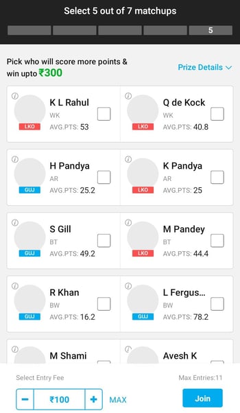 Match-Ups Team-1